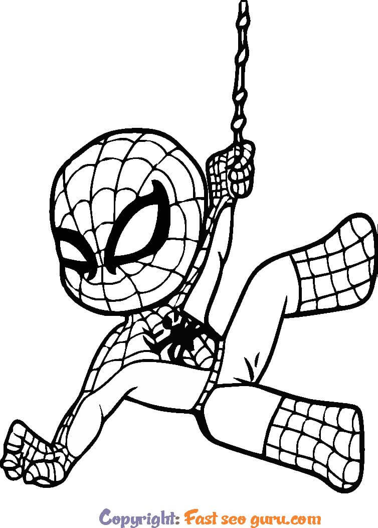 spiderman easy drawing pictures for kids to print out